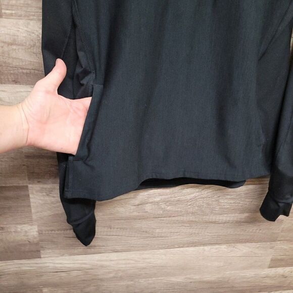 Adidas Climalite Jacket Black Performer‎ Baseline 1/4 Zip Active Womens L - Picture 9 of 13